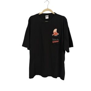 Vintage Y2K Warner Bros Studio Yosemite Sam Embroidered T-Shirt Black Men's XXL